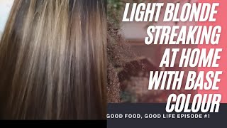 how to highlights hair at homelight blonde streax [upl. by Anilrahc194]