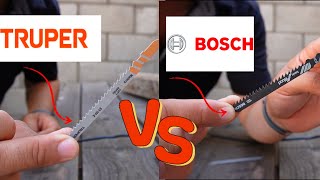 TRUPER VS BOSCHComparación seguetas para caladora [upl. by Bez]