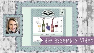 Karen Burniston Die Set 1073 Wine Charms Assembly [upl. by Ycnalc513]