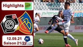 Highlights FC Lugano vs FC Basel 120921 [upl. by Dehlia]