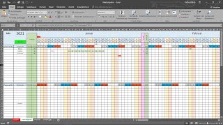 Excel Schichtplan erstellen Teil 1 Datum Vers 2 [upl. by Dahs121]