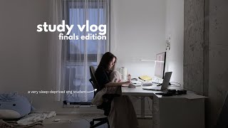 study vlog  preparing for finals pulling allnighters etc [upl. by Hgielrak605]