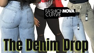 The Denim Drop Curvy Fall Haul  Fashion Nova Curve [upl. by Vareck]