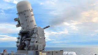 Phalanx CIWS Closein Weapon System In Action  US Navys Deadly Autocannon [upl. by Attej]