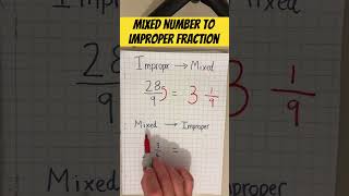 Change an improper fraction into a mixed number and vice versa maths fractions homeschooling [upl. by Rockie]