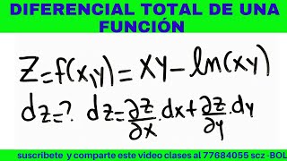 DIFERENCIAL TOTAL dz [upl. by Almallah]