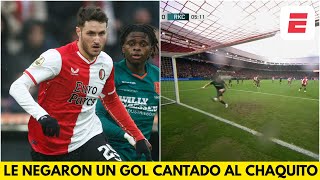 NO SE PUEDE CREER el GOL que le sacaron a SANTIAGO GIMÉNEZ El CHAQUITO casi marca  Eredivisie [upl. by Tillion]