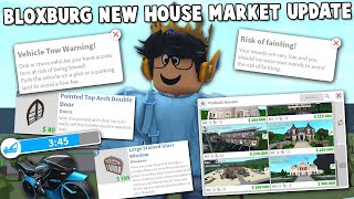 NEW BLOXBURG UPDATE NEW HOUSE MARKET HOSPITAL AND CAR FEES WINDOWS AND MORE [upl. by Faunie]