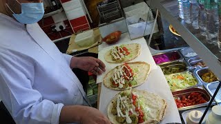 Lebanese Falafel Sandwich Wrap for £500  also Falafel Recipe making Process  at quotFresh Falafelquot [upl. by Alekehs]