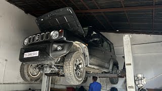 First 1000 km service of my Jimny 🖤 service jimnylife jimnyoffroad jimny4x4 black [upl. by Daus]