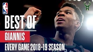 Giannis Antetokounmpos Best Play From Every Game Of The 201819 Season [upl. by Yekciv640]