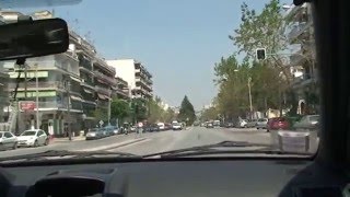 Thessaloniki driving Makedonia AirportSKG to White Tower Downtown 23 [upl. by Benny95]