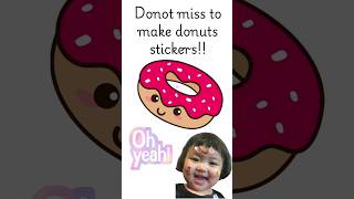 Donot miss to make donuts stickers shorts ytshorts art [upl. by Winola]