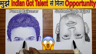 I got opportunity from Indias Got Talent😱  Reverse Drawing😮 Puneet Rajkumar 😓 Sushant Singh Rajput [upl. by Hamann496]