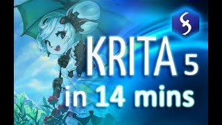 Krita  Tutorial for Beginners in 14 MINUTES  COMPLETE [upl. by Elleral378]