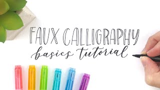 Faux Calligraphy Basics Tutorial [upl. by Moffit]