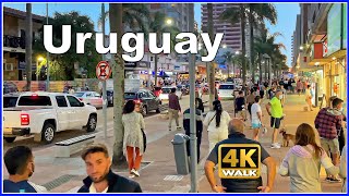 【4K】WALK Gorlero at night Punta del Este URUGUAY Travel vlog [upl. by Fredella]