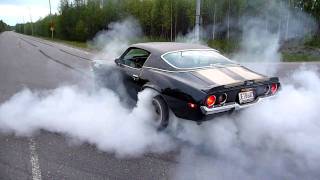 1971 Chevrolet Camaro second gear burnout [upl. by Aihtniroc]