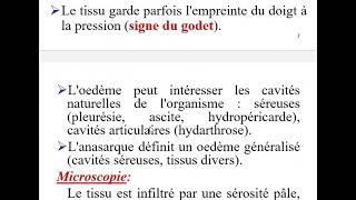 PHYSIOPATH DES OEDEMES 1 [upl. by Neeruam]