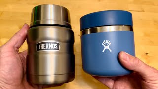 Hydro Flask Vs Thermos Insulated Food Jar Test [upl. by Atiuqel246]