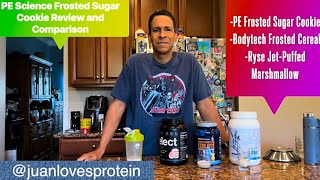 PE Science Frosted Sugar Cookie Protein Review and Comparison to similar Bodytech and Ryse flavors [upl. by Annaoj810]