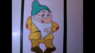 Draw Bashful Dwarf from Snow White movie speed drawing [upl. by Strickman]