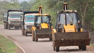 JCB 3dx Backhoe Fully Loading Mud in Tata 2518 Ex Truck and Tata Truck [upl. by Pallaten439]