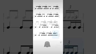 16th triplet rhythms to practise 🎵 drumsheetmusic drums drumnotation drum music drumchart [upl. by Locklin]