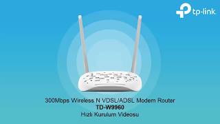 300Mbps Wireless N VDSLADSL Modem Router TDW9960 Kurulum Videosu [upl. by Salkin]