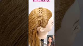 Hairband Hairstyle 😍🔥😱 shortfeed explorepage youtubeshorts makeup hacks viralvideo hairstyle [upl. by Toms]