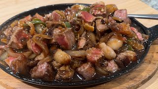 Sizzling steak in mushroom sauce  Delicious and easy make [upl. by Eneiluj]