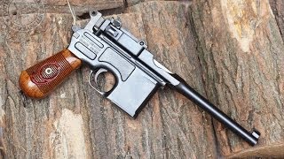 Shooting the 9 mm Mauser C96 quotRed 9quot Broomhandle pistol [upl. by Goff]