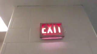 4 1976 Prescolite Exit Signs at a Middle School [upl. by Anneliese]