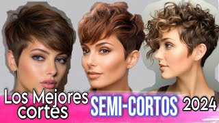 ✂️ NUEVOS ESTILOS CORTOS y SEMICORTOS para MUJERES Lo MEJOR del 2024 Moda Femenina 💇‍♀️ [upl. by Elfrida302]