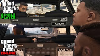 GTA Online VS Single Player  Taxi facts and differences you never noticed [upl. by Nomyar]