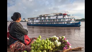 Mekong River Cruise Between Cambodia amp Vietnam [upl. by Aicinod287]