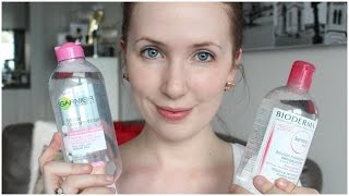 Micellar Water  Bioderma VS Garnier ♡ Arna Alayne ♡ [upl. by Bethanne]