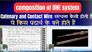 Composition Of OHE System  Railway Catenary System Electric Traction Electric Train  OHE hindi [upl. by Rehsu51]