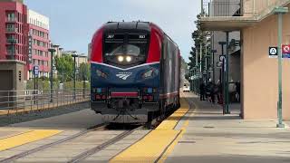 Amtrak Coast Starlight Train 11 Arriving at Emeryville Station in Emeryville California [upl. by Trudy]