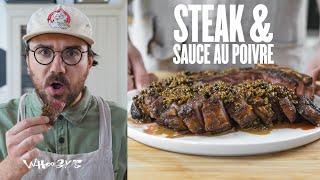 Cuire un steak parfaitement amp sauce au poivre 🔥🥩 [upl. by Greer]