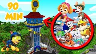 APARECEN TODOS LOS CACHORROS DE PAW PATROL EN MINECRAFT 😍 ¡90 MINUTOS [upl. by Venus]