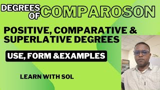 Comparison of Adjectives Positive comparative and superlative degrees  Learn2Change [upl. by Adiana]