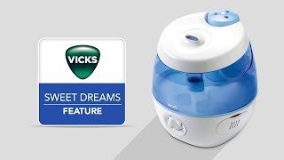 Vicks Sweet Dreams Cool Mist Humidifier VUL575  Features [upl. by Odnala594]