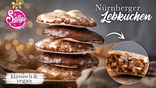 Lebkuchen Rezept  Nürnberger Lebkuchen  klassisch und vegan  Sallys Welt [upl. by Htide]