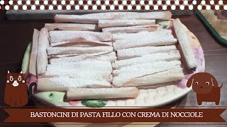 BASTONCINI DI PASTA FILLO ALLA CREMA DI NOCCIOLE  solo 3 ingredienti [upl. by Zeuqcaj188]