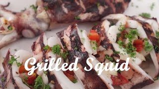 Easy To Grilled Squid Recipe Lumot  Daisy in the Kitchen [upl. by Ardnuassac]