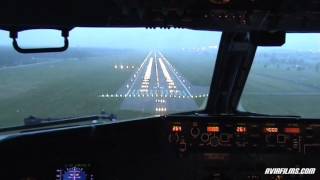 Boeing 737 cockpit landing [upl. by Grefer]