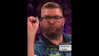 Lee Evans 170 finish against Luke Humphries 202324 Paddy Power World Darts Championship shorts [upl. by Mcwilliams]