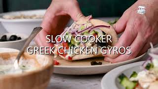 How to Make Slow Cooker Greek Chicken Gyros [upl. by Mima799]