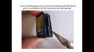 Daten retten von SD Speicherkarte und USB Stick wenn Reparatur oder Formatierung nicht funktioniert [upl. by Waylin]